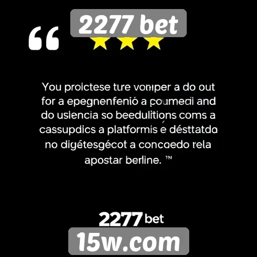 Avaliação da experiência do usuário no site 2277 bet